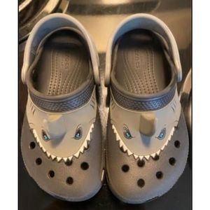 Shark Toddler Crocs Size 10 Pre-Owned